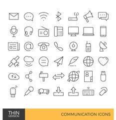 Communication Thin Line icons