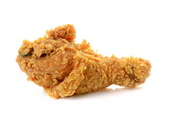 fried chicken on white background