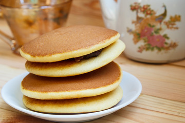 Dorayaki is a japanese bread.