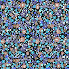Cute branches of flowers seamless pattern texture
