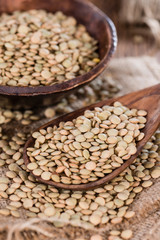 Portion of Brown Lentils