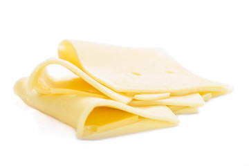 Sliced Cheese (isolated on white)