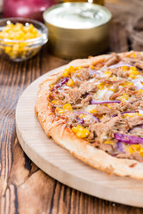 Fresh made Tuna Pizza
