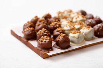 Selection of handmade truffles