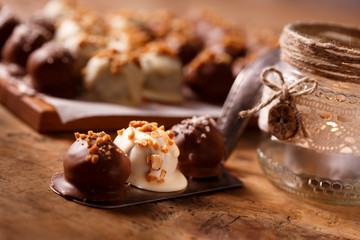 Selection of handmade truffles