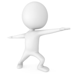 3d man doing yoga exercise