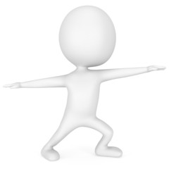 3d man doing yoga exercise