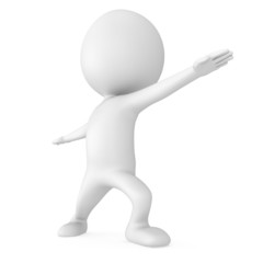 3d man doing yoga exercise