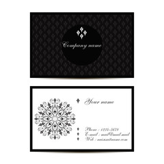 creative visit card with pattern and space for information
