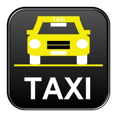 Schwarzer Button: Taxi