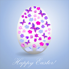 floral Easter egg background.