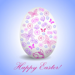 floral Easter egg background.