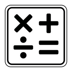 Obraz premium Logo opérations. Calculatrice.