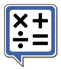 Logo opérations. Calculatrice.