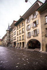 Fototapeta na wymiar Old streets of Bern, Switzerland
