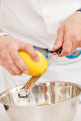 chef making zest