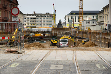 Karlsruhe Marktplatz Baustelle