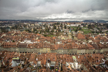 Panorama view of Bern from the cathedral