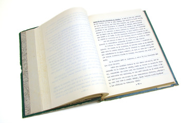 Old, antique and open book