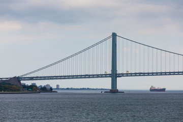 Verrazano Bridge on Cloudy Afternoon