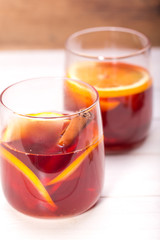 Hot Christmas tea with cinnamon, cardamom, cloves, anise