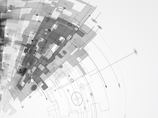 abstract structure circuit computer cube technology business bac