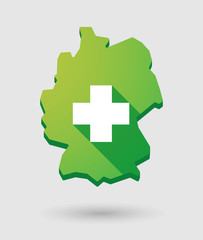 Germany map icon with a pharmacy sign