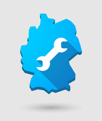 Germany map icon with a wrench