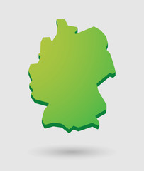 green Germany map icon with a