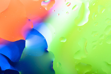 Close up of air bubble with colorful background