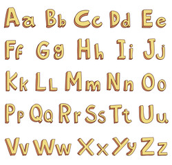 Vector alphabet font - Vector illustration
