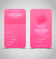 Business card design set template for company corporate style.