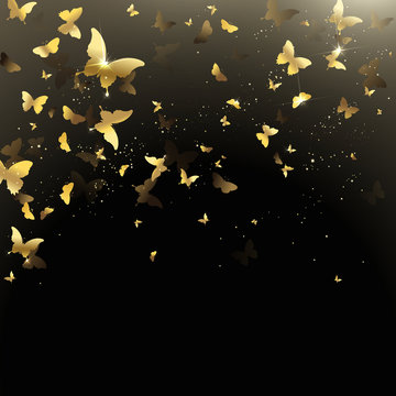 background of butterflies confetti