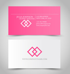 Business card design set template for company corporate style.