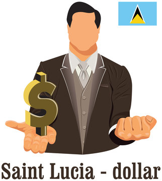 Saint Lucia national currency symbol East Caribbean dollar repre