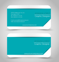 Business card design set template for company corporate style.