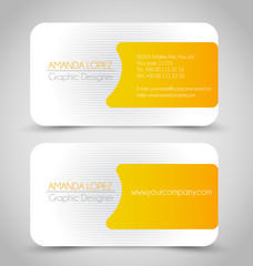 Business card design set template for company corporate style.