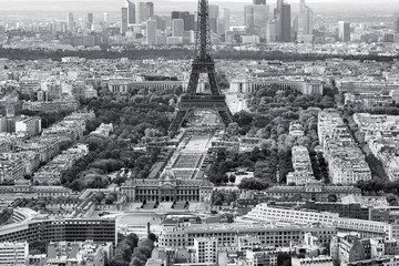 Naklejka premium Paryż, Wieża Eiffla - czarno-biały obraz