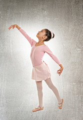 young cute ballet little kid girl on dancing practice © Wordley Calvo Stock