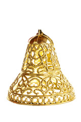 decorative yellow bell ornament  for Christmas tree