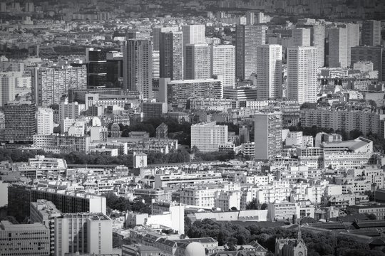 Fototapeta Modern Paris - black and white image