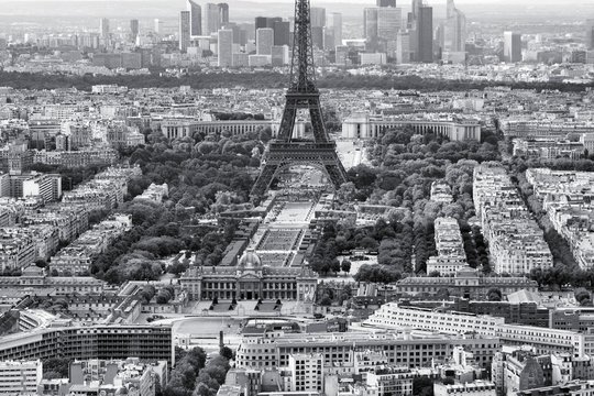 Fototapeta Paris, Eiffel Tower - black and white image