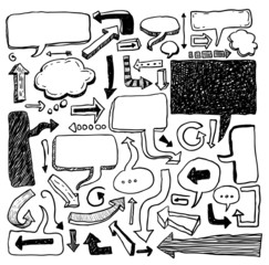 speech bubbles collection, vector illustration.