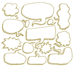 speech bubbles collection, vector illustration.