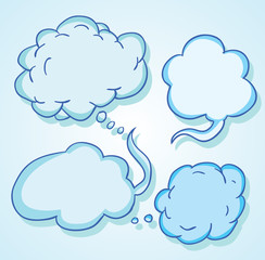speech bubbles collection, vector illustration.