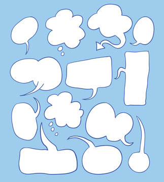 speech bubbles collection, vector illustration.