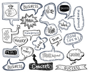 speech bubbles collection, vector illustration.