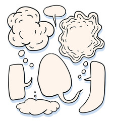 speech bubbles collection, vector illustration.