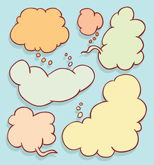 speech bubbles collection, vector illustration.