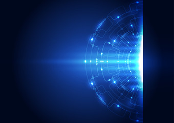 Abstract circuit technology concept background. Vector